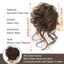 DELMER Tóc Tổng Hợp Bun Tóc Tự Nhiên Nối Dài 22 Màu Dây Cao Su Co Giãn Chignon Tóc Giả