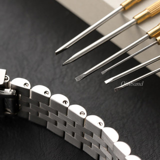Bộ tuốc nơ vít chính xác Mini 6 chiếc Công cụ làm đồng hồ 0.8 / 1.0 / 1.2 / 1.4 / 1.6 / 1.8mm Bộ tuốc nơ vít phẳng có rãnh chữ thập thay đổi dây đeo đồng hồ Khóa loại bỏ liên kết Kính sửa chữa