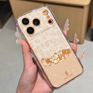 Ngựa mang lại Ốp điện thoại giàu có cho iPhone 17Air / 16 / 15PLUS / 14 / 13pro Max / 12 / 11 / XS / 7 / 8, cá tính sáng tạo. Vỏ trong suốt, chống thấm nước, chống sốc, vỏ bảo vệ