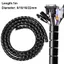 Vỏ bọc cáp LAKAM, Bảo vệ dây 8 / 10 / 16 / 22mm linh hoạt, Cáp cuộn dây quấn xoắn ốc