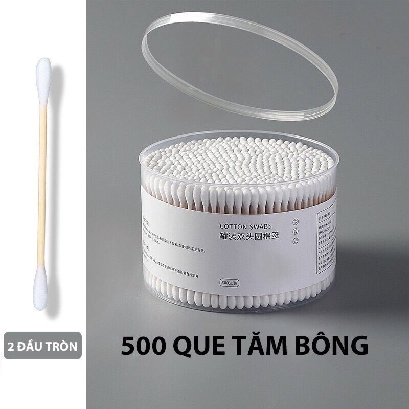 M6 Tăm bông, tăm bông đa dụng thân, 100 cái/túi, Bông Gòn Mềm Mại, Chất Lượng Cao MALAN