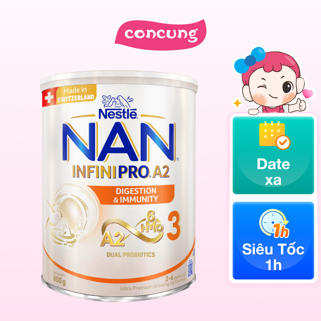 SPDDCT Nestlé NAN InfiniPro A2 3 800g (2-6 tuổi) (6HMO) | Shopee Việt Nam