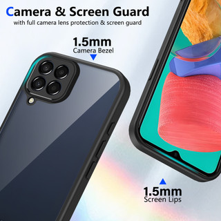 Dành Cho Samsung Galaxy M33 / M53 5G Ốp điện thoại Cứng Aryclic Trong Suốt Khung Silicon Mềm Chống Rơi Mỏng Bao