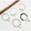 Vòng tay hạt thủy tinh và acrylic hình hoa camellia, phù hợp làm đồ thủ công DIY