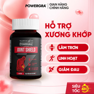 Viên Uống Powergra Joint Shield Hỗ Trợ Xương Khớp, Bảo Vệ Sụn Khớp, Bổ Sung Glucosamine - Hộp 60 Viên