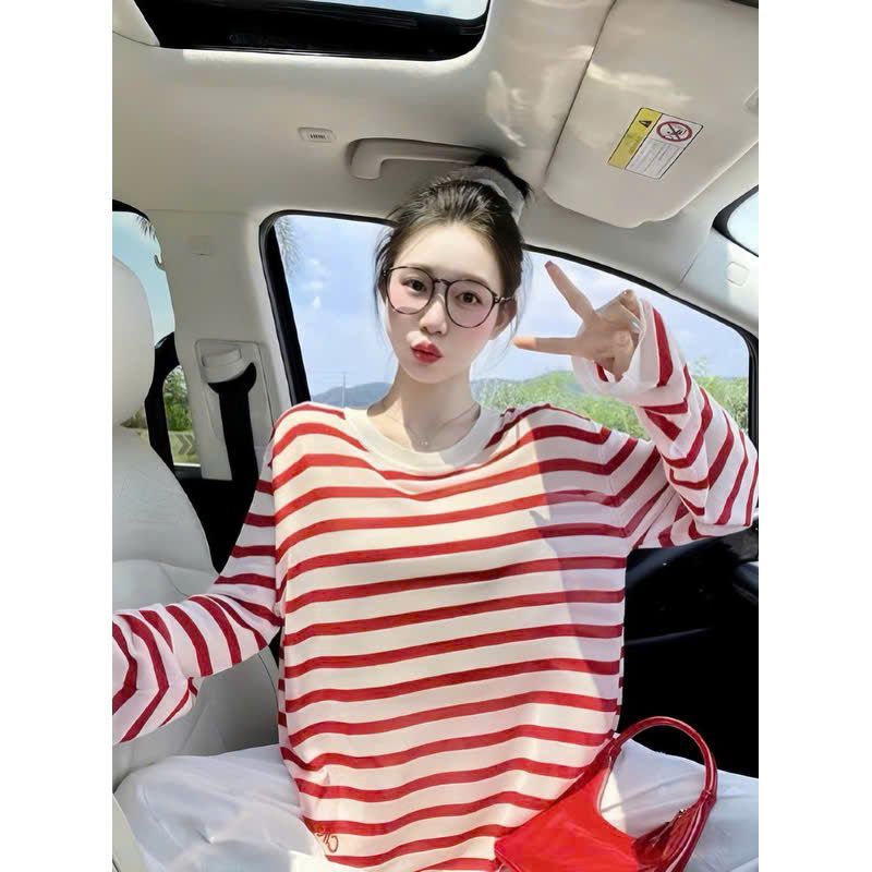 ÁO THUN DÀI TAY KẺ SỌC NGANG MẶC BỐN MÙA BIGSIZE 70KG