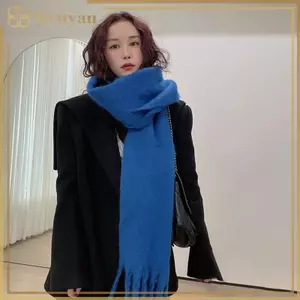 Siyuyan Khăn Choàng Giả Cashmere Dày Kẻ Sọc Màu, Phong Cách Hàn Quốc, Ấm Lành Mùa Đông