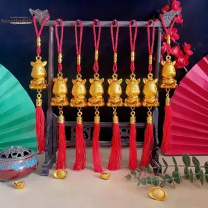 TRTR 6 Chiếc Trung Quốc Năm Mới Đèn Lồng Mặt Dây Chuyền Trang Trí May Mắn 2026 Năm Ngựa Treo Tường Xe Trang Trí Tân Gia Quà Tặng VN