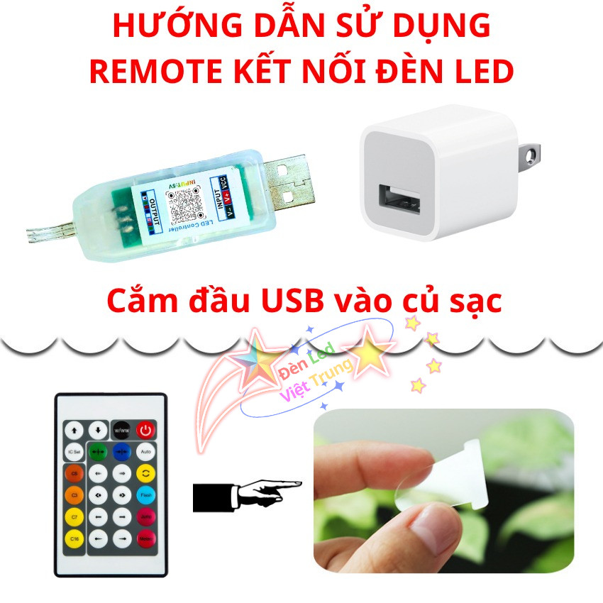 Dây Đèn Led RGB 10M - 20M Chống Nước Cổng USB Đuổi Nháy Theo Nhạc Chống Nước Điều Khiển Remote Và App Bluetooth