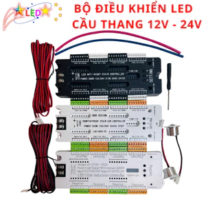 Bộ Điều Khiển LED Cầu Thang 500W DC 12V/24V Chống Chập Bảo Vệ Ngắn Mạch Hỗ Trợ Cảm Biến 2 Đầu