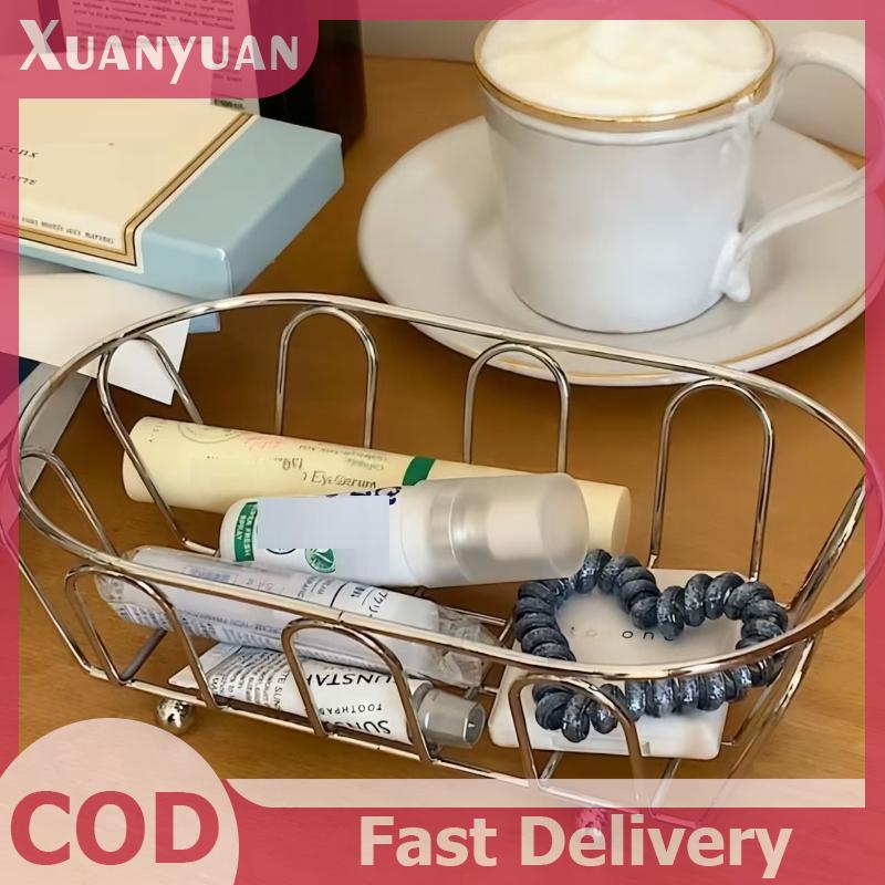 Giỏ đựng đồ sắt XUAN Sắp xếp đa năng cho phụ kiện, mỹ phẩm, trang điểm, bàn làm việc, đạo cụ ảnh, giỏ kệ VN