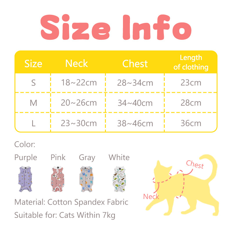 HamshMoc Cat Phẫu Thuật Phù Hợp Với Phục Hồi Cho Sau Spay Bảo Vệ Vết Thương Cổ E Thay Thế Bài Phẫu Thuật Quần Áo Mèo