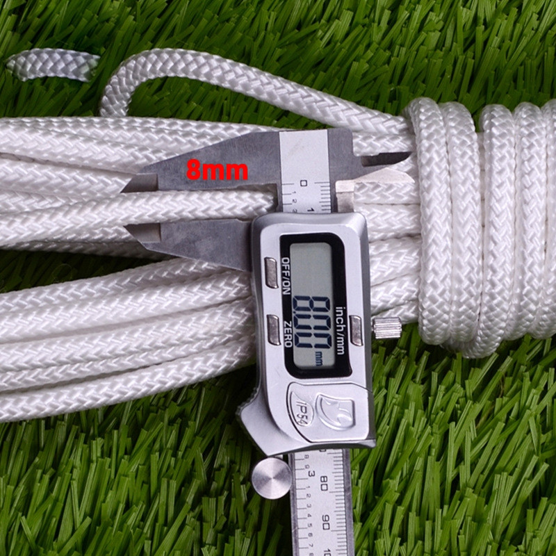 Dây nylon dày 20m, lõi thép chắc chắn，dây dù leo núi，Kèm Móc Nối 2 Đầu，Dây Thừng Lõi Thép 8mm