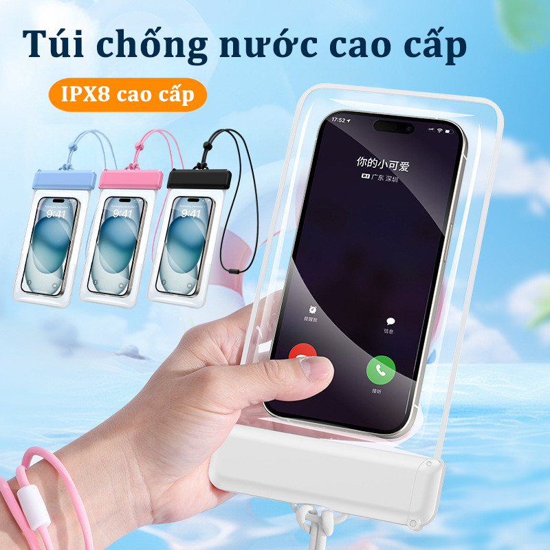 Túi chống nước điện thoại IPX8 cao cấp, túi đựng điện thoại chống nước đi bơi lặn du lịch dã ngoại