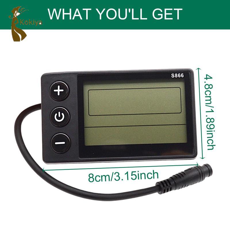 Xe Đạp Điện LCD S866 Đồng Hồ Hiển Thị 24V 36V 48V Ebike Màn Hình LCD Điều Khiển