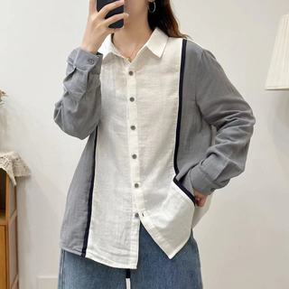 [Hàng có sẵn] Áo sơ mi nữ 100% cotton phiên bản Hàn Quốc phù hợp mùa xuân