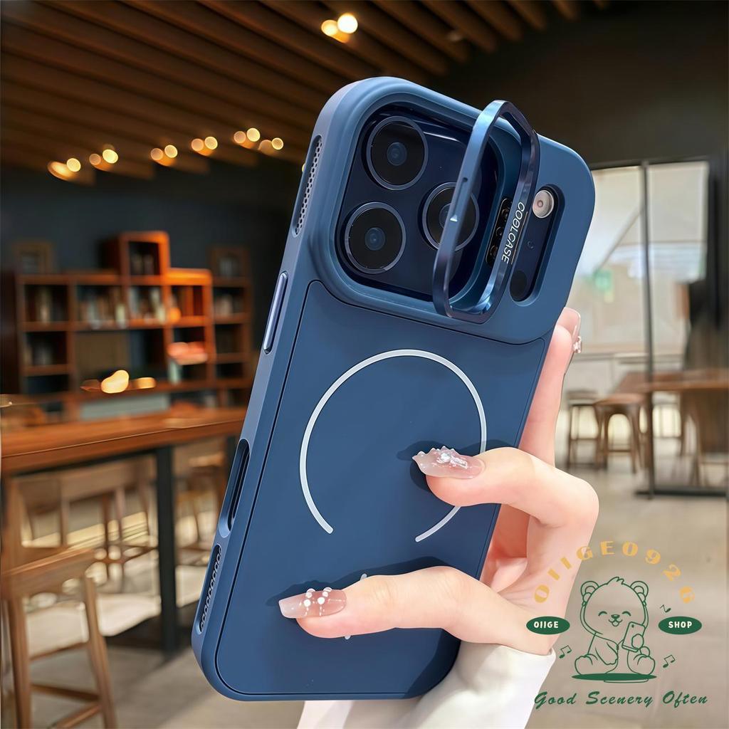 【 Ốp lưng iPhone17 】 Vỏ điện thoại từ tính hình dạng lỏng màu cam iphone17 Pro Max 16 15 14 13 12 cho vỏ iPhone Vỏ mềm silicon TPU chống sốc