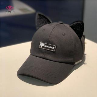 Mũ Snapback phong cách đường phố Hip-Hop có tai và kính dành cho nữ