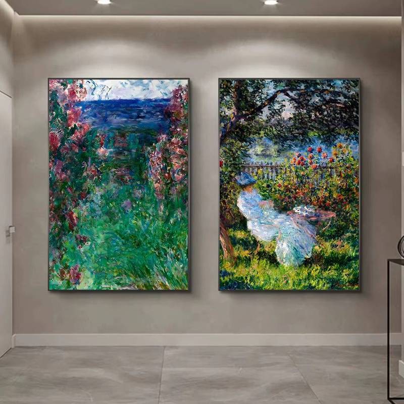 Vintage Claude Monet Waterlily Pond Thiên Nhiên Phong Cảnh Poster In Canvas Tranh Treo Tường Nghệ Thuật Cho Phòng Khách Trang Trí Nhà Cuadros