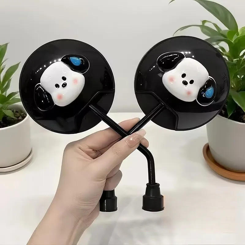 Một cặp gương chiếu hậu xe máy kiểu dáng dễ thương, gương chất lượng cao, gương chiếu hậu xe điện, cổng 8li