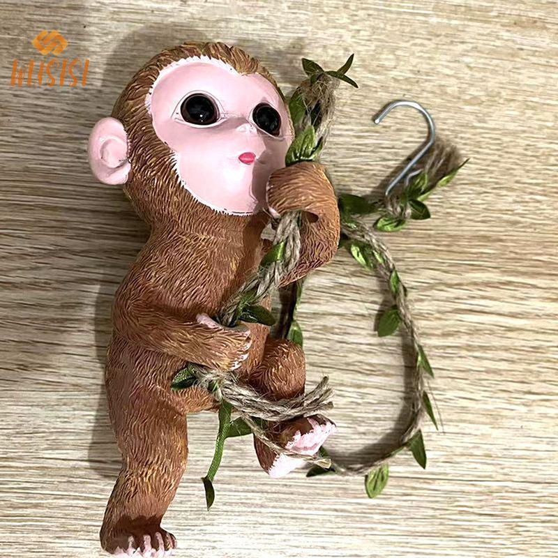 [WUSISI] 1 CÁI Nhựa Động Vật Nhỏ Sóc Khỉ Vịt Mặt Dây Chuyền Tượng Sân Vườn Thu Nhỏ Cảnh Trang Trí Tượng Sân Vườn Ngoài Trời MỚI