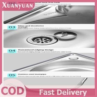 XUAN Bồn Rửa Nhà Bếp Chậu Phòng Tắm Rau Motorhome Thanh Thép Nhỏ Bát Thả Góc Bồn Tắm VN
