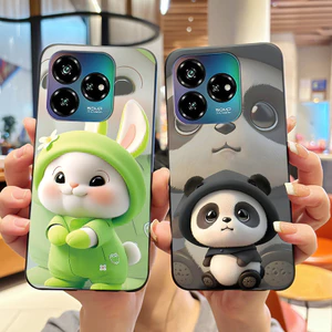Ốp Điện Thoại Cho ZTE Blade V60 Design 4G / Blade V60 Vita / Nubia V60 Design / Axon 60 Lite Silicon Mềm Màu Đen Ốp Họa Tiết Đẹp Yêu Gấu Trúc Thỏ Vỏ Chống Sốc