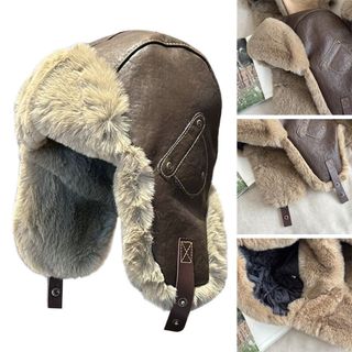 Mũ Bomber Highviewls, lông thú giả và da mềm mại, ấm áp cho cả nam và nữ mùa đông