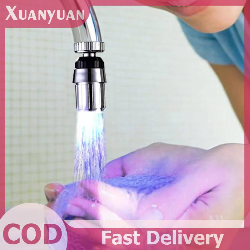 Vòi cảm biến LED 3 màu XUAN Thay đổi ánh sáng cảm giác nhiệt độ Vòi LED tự động Phát sáng Tiết kiệm nước Dòng ánh sáng Vòi sục khí Vòi phun cho phòng tắm nhà bếp VN