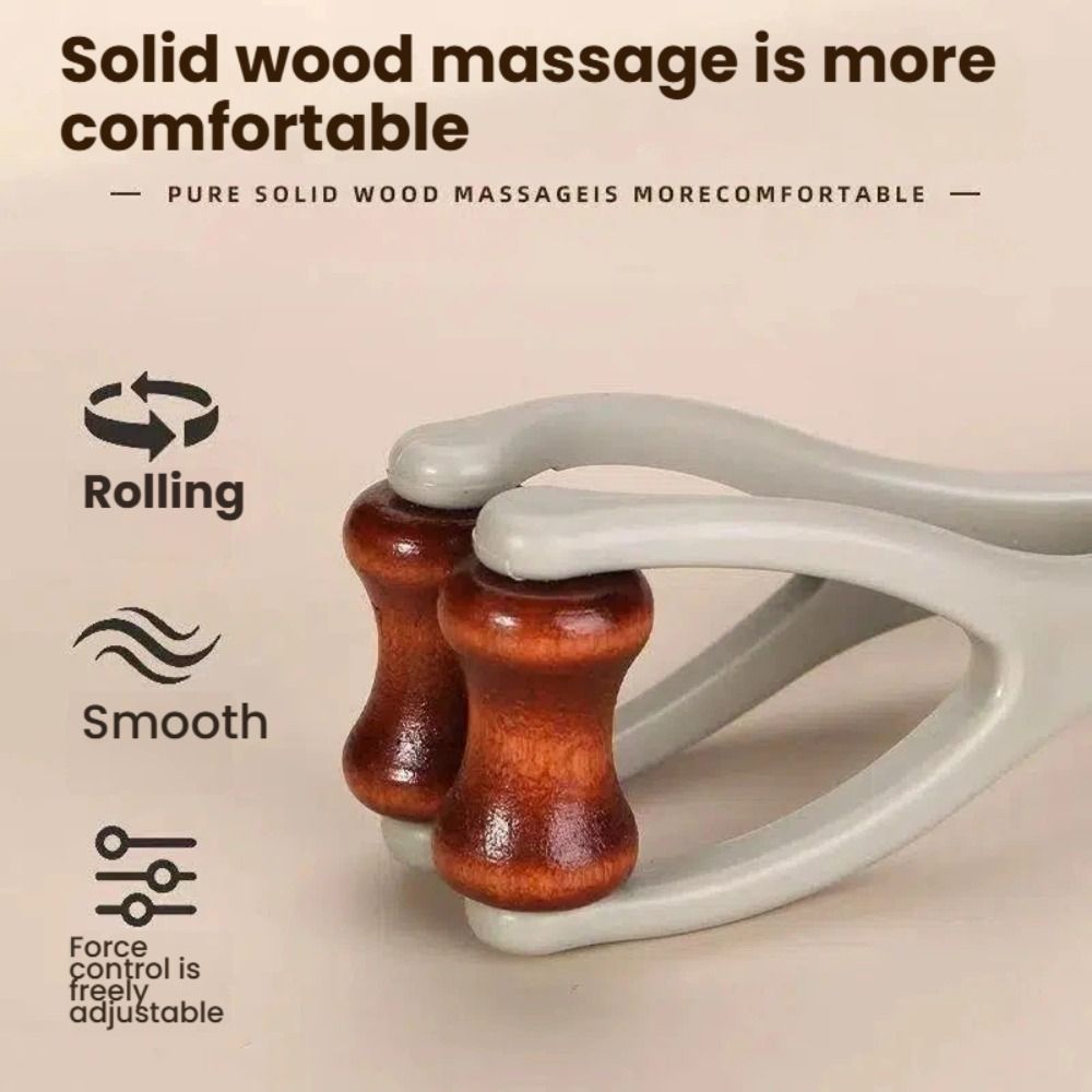 Con lăn Massage ngón tay NORDICLIFE, Máy mát xa ngón tay thiết kế kẹp gỗ nguyên khối, di động với 360° Con lăn Bấm huyệt để giảm kinh tuyến trị liệu bằng tay