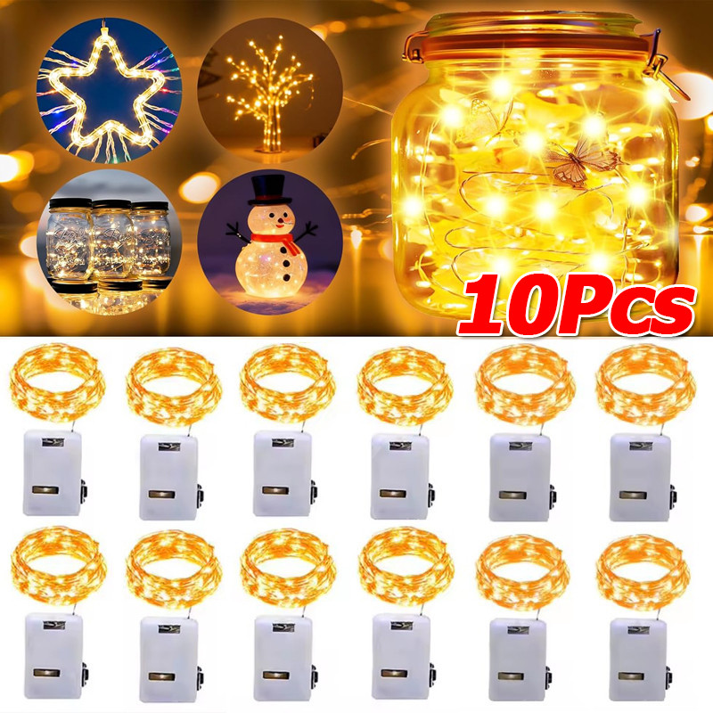 3 / 5 / 10 Chiếc LED Dây Đồng Dây Đèn / Dây Mini Đèn Cổ Tích Cho Cây Giáng Sinh Trang Trí Tiệc Cưới