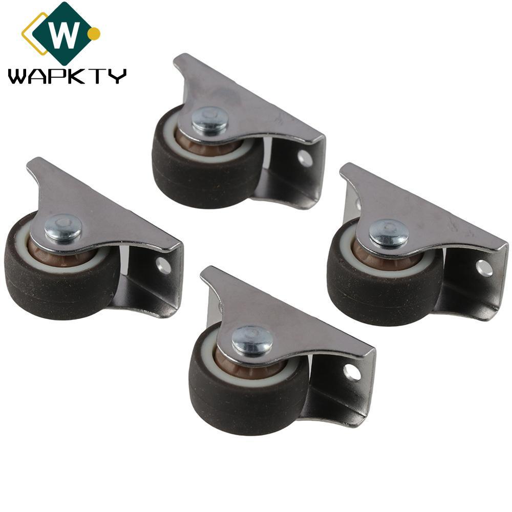 WAPKTY 4 Vòng bi im lặng, Bánh xe bánh cố định Mini 1 '', Bộ bánh xe nội thất bền bỉ Bộ ngăn kéo giường