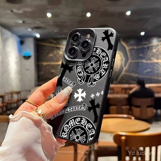 Xu hướng thời trang Cross Mark Họa tiết da giả độc đáo Vỏ bảo vệ bán chạy Thích hợp cho iPhone 16 14promax 15pro 12pro 17 13 11 16plus Vỏ điện thoại chống sốc 17promax 17pro 16pro