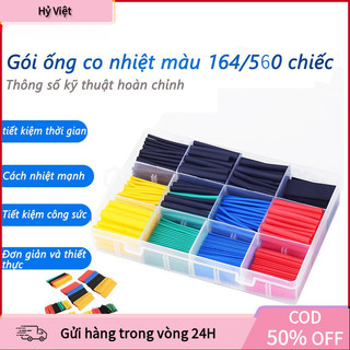 [Hỷ] Ống Gen Co Nhiệt Cách Điện 164/560 Chiếc – Polyolefin Chống Cháy, Bọc Dây Cáp, Cách Nhiệt Chống Chập Điện