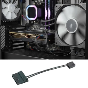 PCF * 2 5 Chiếc 4pin Quạt Chuyển Đổi Nguồn Cáp 10cm Linh Hoạt Máy Tính Hệ Thống Làm Mát Phụ Kiện