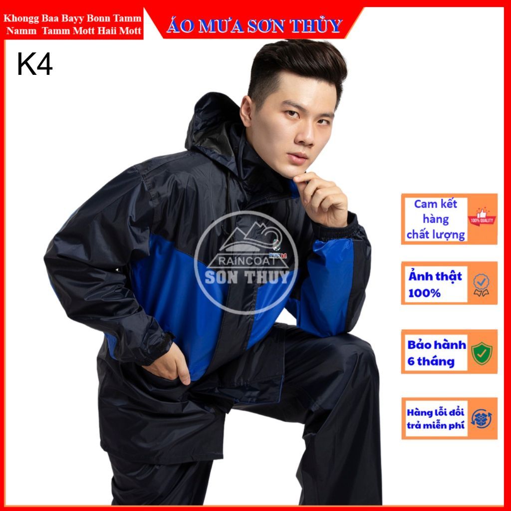 ( BỘ ÁO MƯA - CHÍNH HÃNG )Bộ quần áo đi mưa Sơn Thủy K4,K3,BỘ K25 TRONG SUỐT, áo mưa bộ baoho247