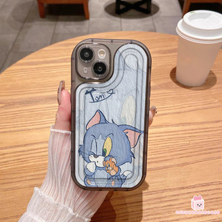 Ốp Lưng Cho Iphone 12 14 17 15 13 11 Pro Max Air X XR XS Max 15 8 14 7 Plus SE Ngộ nghĩnh Graffiti Dễ Thương Tom Jerry Cặp Đôi Trong Suốt Dày Bìa Mềm
