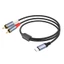 Niki USB C đến 2RCA Nam Kết Nối Cáp Âm Thanh 24Bit Giải Mã Hỗ Trợ Cho Thiết Bị Âm Thanh Và Thiết Bị Studio