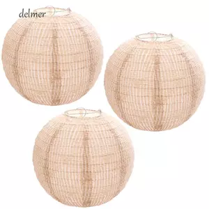 DELMER 3 chiếc Đèn lồng giấy lanh, Đèn lồng lễ hội vui nhộn di động, Đèn lồng treo 8 inch độc đáo sáng tạo Trang trại Lớp học