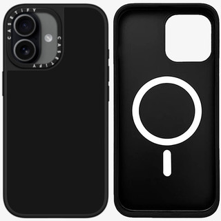 CASECASE X Đen Chống Trầy Xước Từ Hút Ốp Lưng iPhone Cho IPhone 17 Air 16 15 14 Pro Max Plus Ốp Lưng Cứng Có Hộp Khắc logo