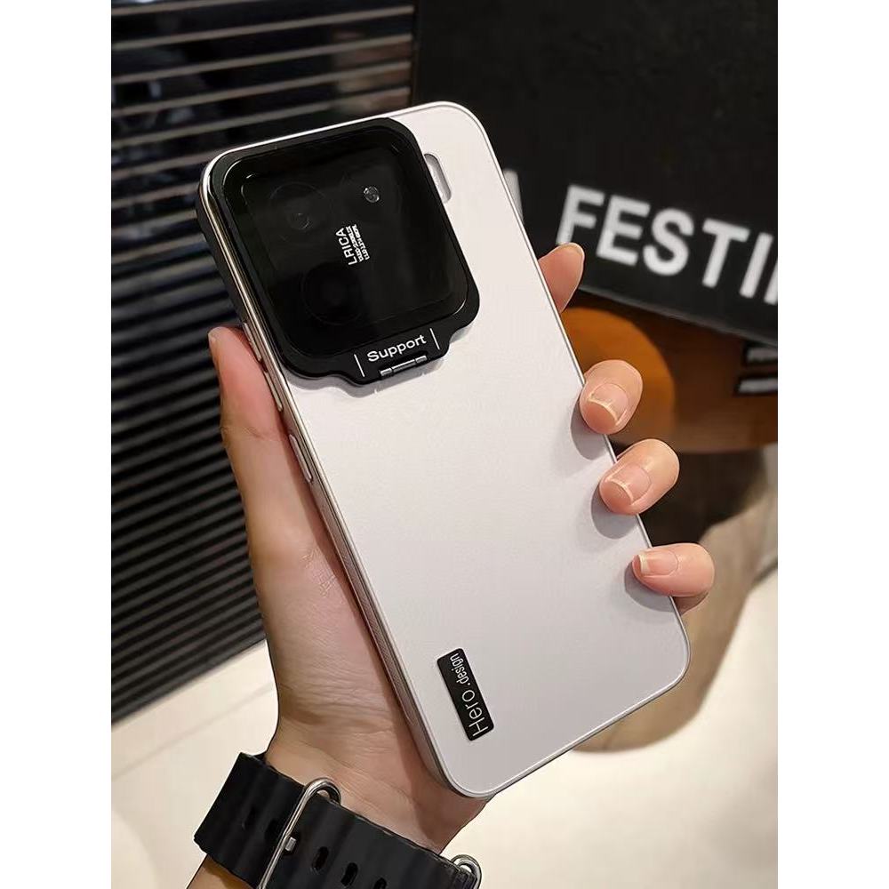Sản phẩm mới Giá đỡ kim loại cho xiaomi 15 Vỏ điện thoại 14pro Vỏ bảo vệ cạnh thẳng 13pro Bao gồm tất cả nam nữ Phong cách mới 13 Ánh sáng độc đáo sang trọng có nắp ống kính Chuyên dụng Siêu nóng sáng tạo