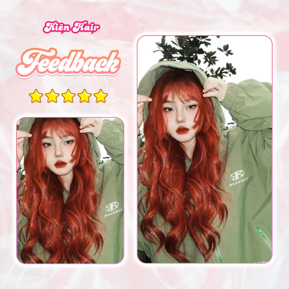 Thuốc nhuộm Tóc Cam Đỏ, tặng kèm oxy trợ dưỡng và bao tay | Trunghair