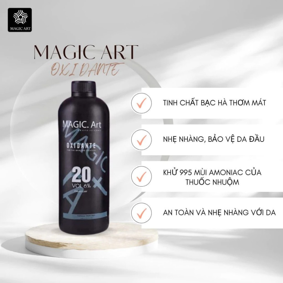 Oxy trợ nhuộm chống xót da đầu chai 1000ml hương bạc hà, hỗ trợ tẩy nhuộm an toàn | Trunghair