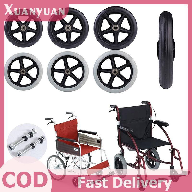 XUAN 7 Inch Bánh Xe Cao Su Có Thể Tháo Rời Xe Lăn Hạng Nặng Bánh Trước Xe Mua Sắm Bánh Xe Lăn Thay Thế VN