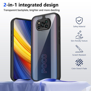 Dành cho Xiaomi POCO X3 NFC / X3 Pro Ốp điện thoại cứng trong suốt Khung silicon mềm chống rơi mỏng