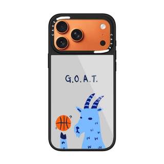 CASECASE X GOAT Ốp lưng kính hút từ tính chống trầy xước cho IPhone 17 Air 16 15 14 Pro Max Plus Ốp lưng cứng có hộp khắc logo