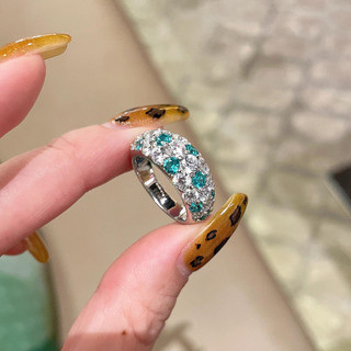 Đá corundum và kim cương nhẫn rộng phong cách châu Âu