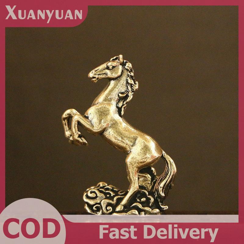 XUAN Đồng Ngựa Trang Trí Để Bàn, Phòng Khách Bàn Cà Phê Điêu Khắc, Kim Loại Thủ Công, Trang Trí Nhà Cửa, Tượng Ngựa Cung Hoàng Đạo Trung Quốc VN