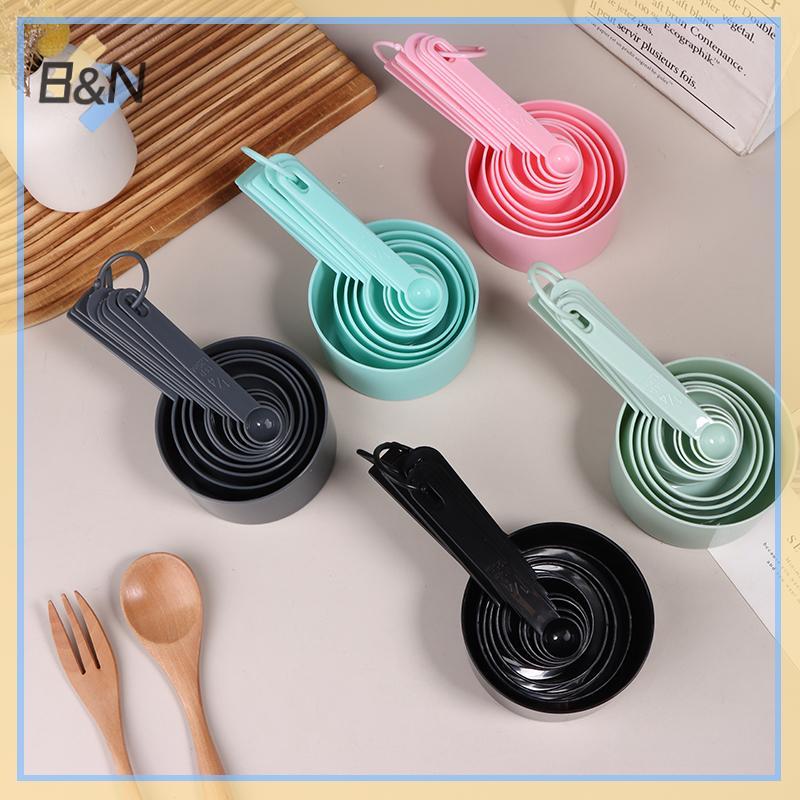 B & N 10 Cái / bộ Dụng Cụ Đo Nhựa Thìa Đo Có Thể Xếp Chồng Muỗng Muỗng Đường Muỗng Bánh Nướng Bột Cốc Đo.