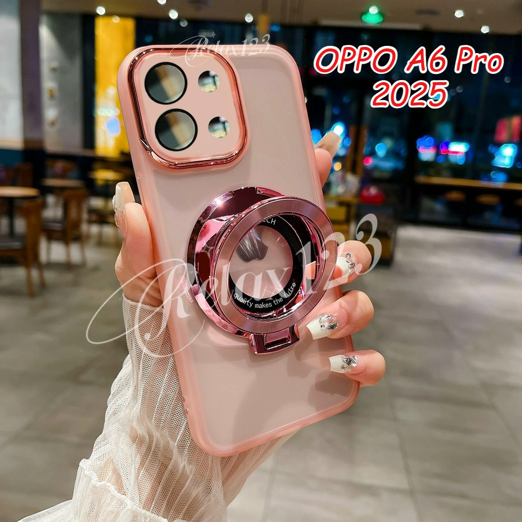 Dành Cho OPPO A6 Pro 5G 2025 OPPO A6Pro A6 A6i A6x OppoA6Pro Oppo A6Pro 5G 4G Vỏ 2025 Ốp Lưng Mềm Chống Sốc Trong Suốt Có Giá Đỡ Từ Tính Bảo Vệ Camera Vỏ Điện Thoại